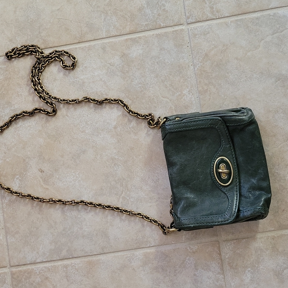 Pretty Color Fossil Leather Crossbody